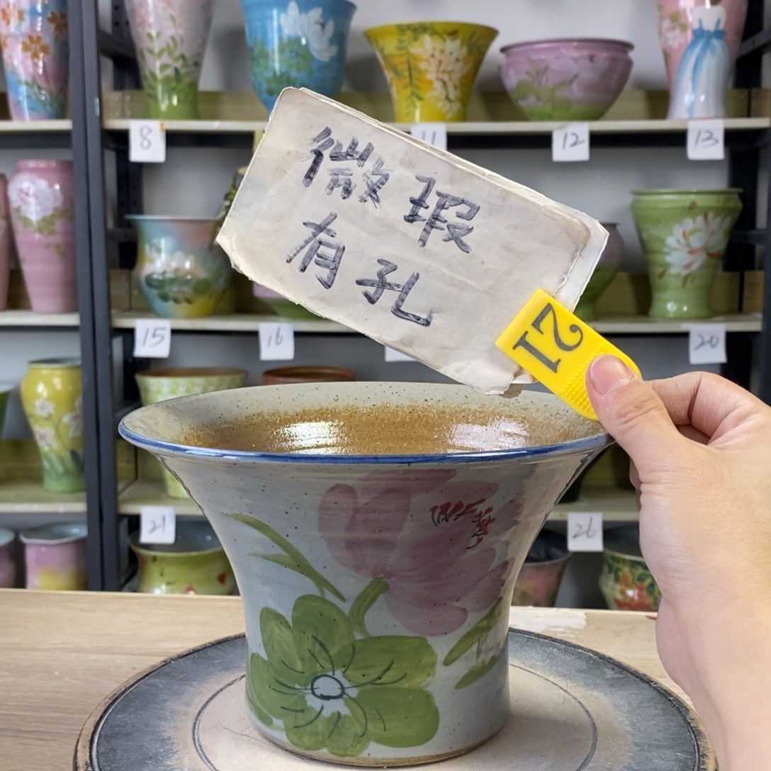 景德镇手工手绘陶瓷花盆