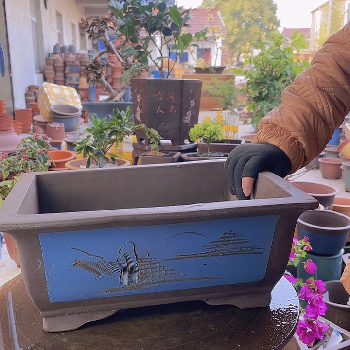 紫砂宜兴紫砂蓝马槽40