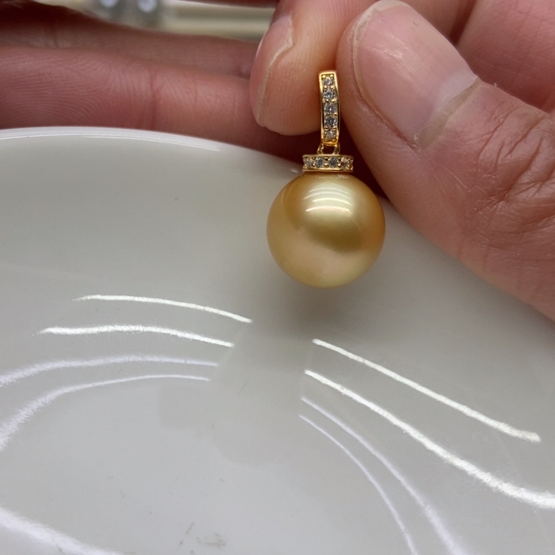 海水珍珠吊坠(不含链)银S925镶嵌
