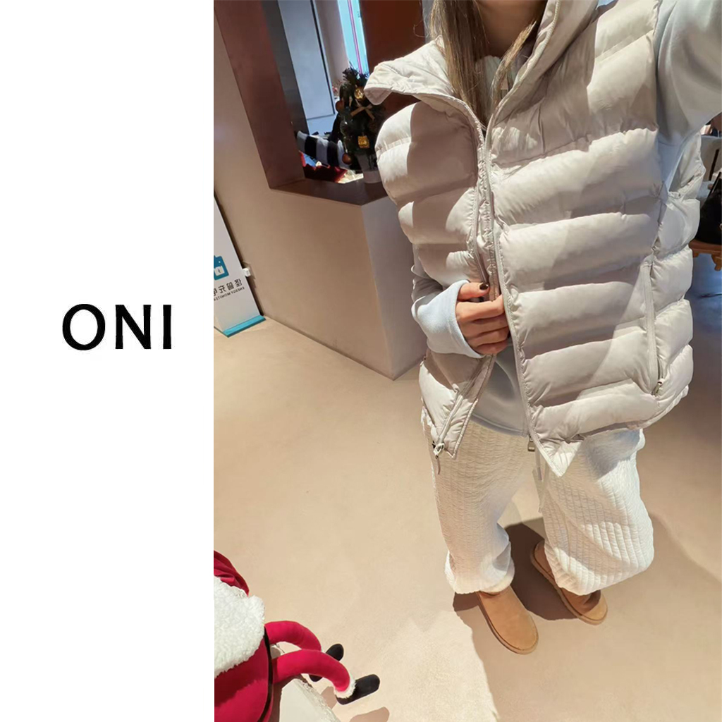  OUNI “ 青柠栖冬 “ 排骨马~ 甲东大门通勤风立领冬季女装 