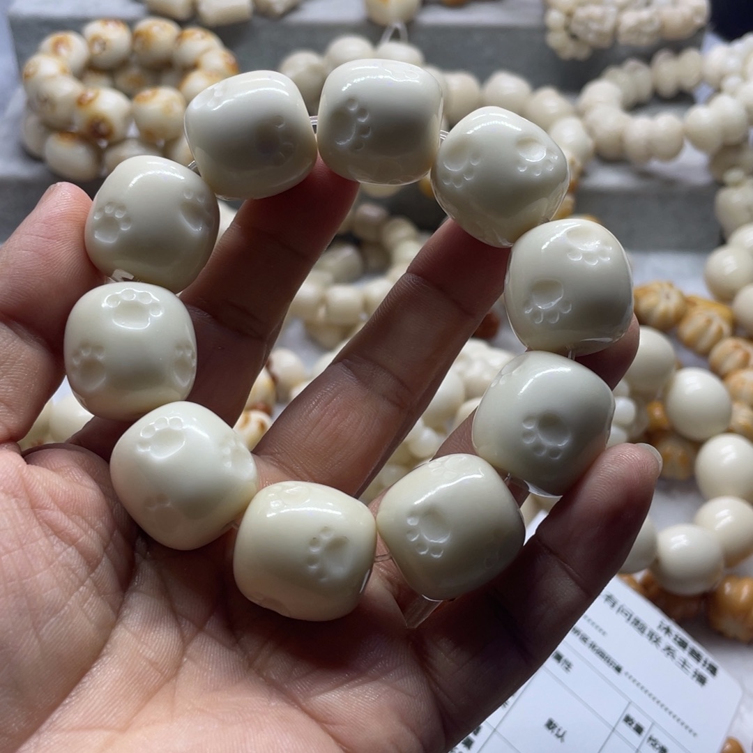 吊坠菩提根/象牙果全品猫爪桶手串卡22