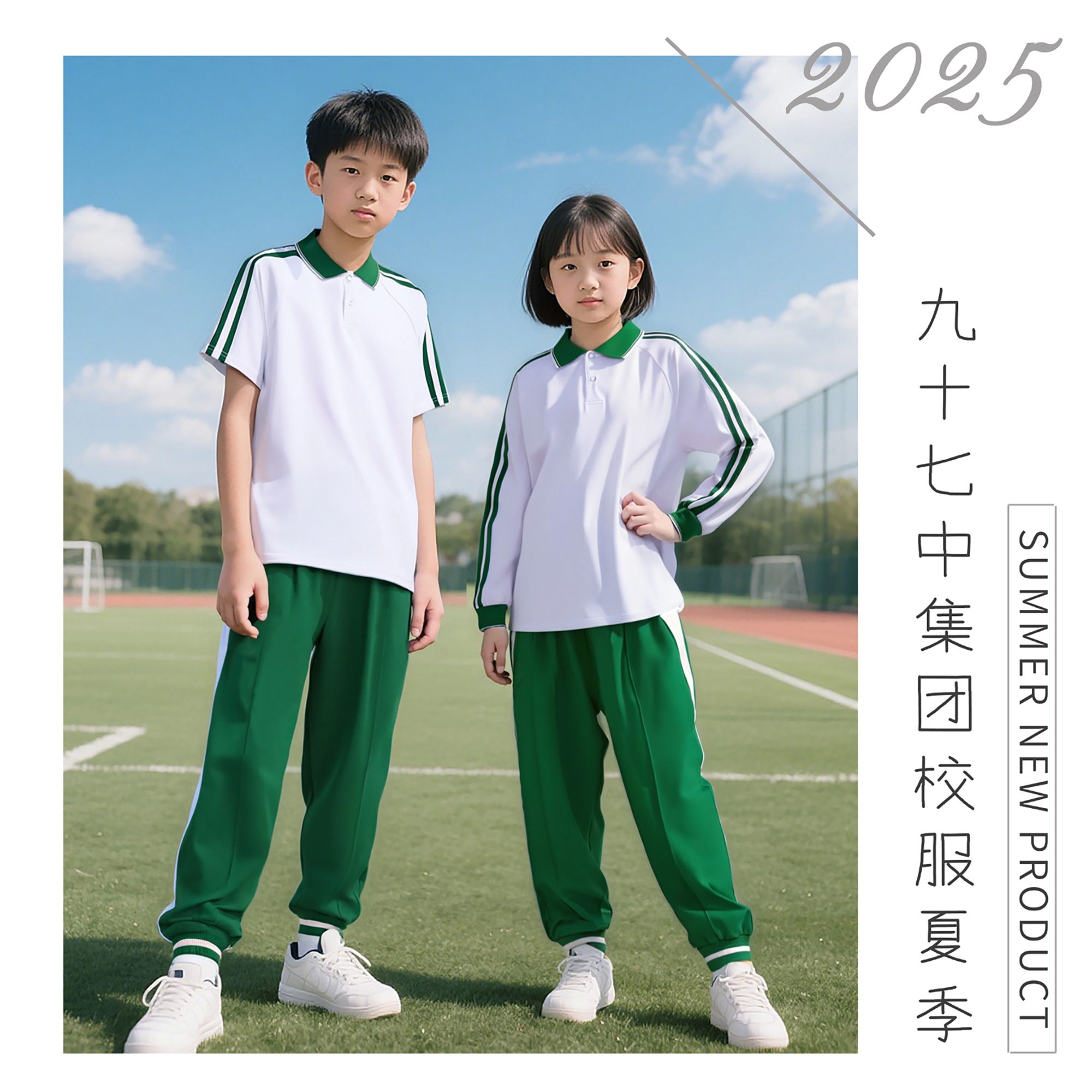 广州海珠九十七中集团（蓝天、晓园、新滘中学通用）2025男女同款校服