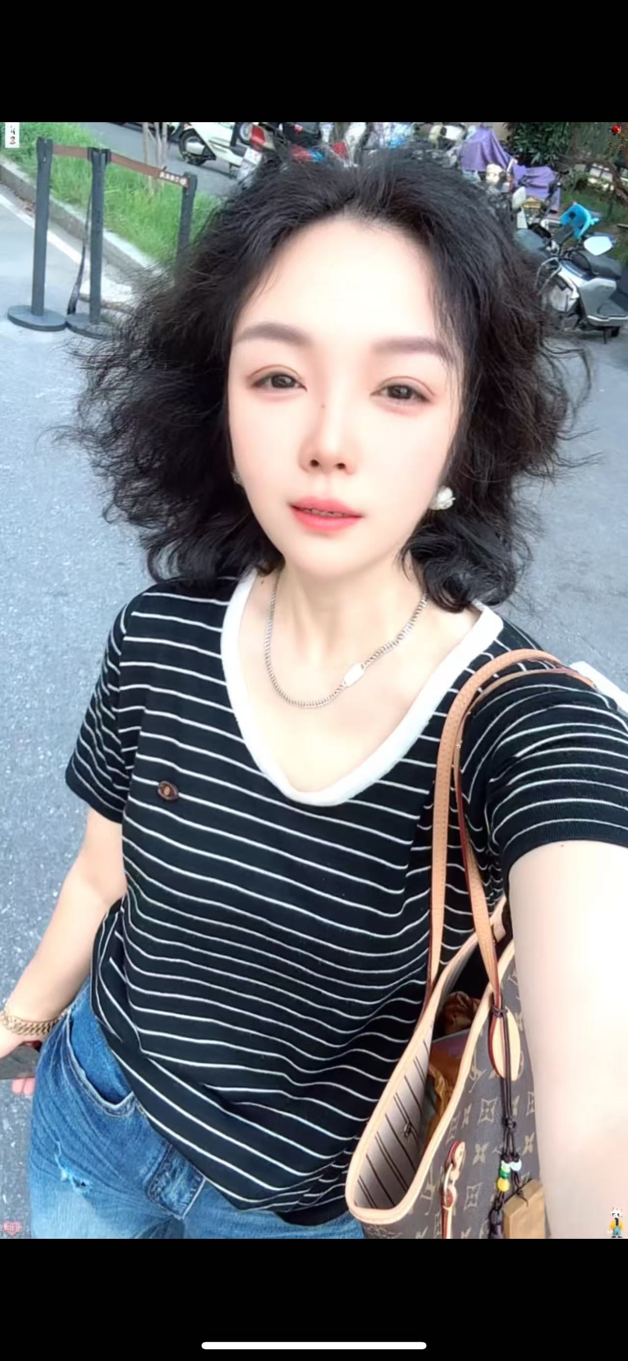 JIUER【经典条纹】绵羊 毛撞色条纹圆领短袖T恤 休闲百搭半袖19803