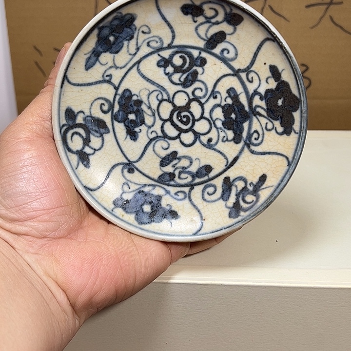 漂亮青花果盘一个