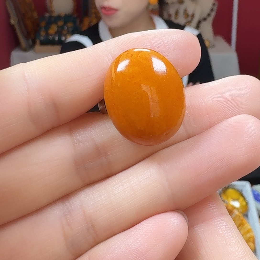 蜜蜡银S925镶嵌手链戒指