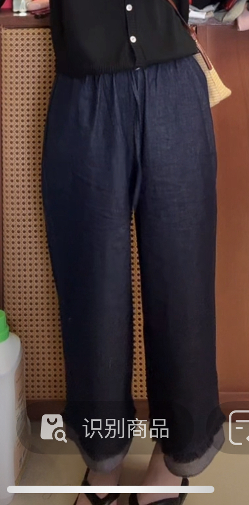 泡菜软牛仔直筒裤 不退