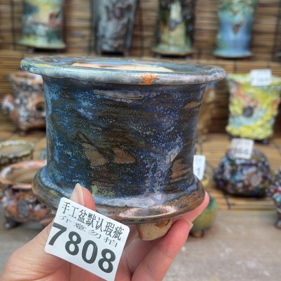 手工花盆默认瑕疵完美者勿拍