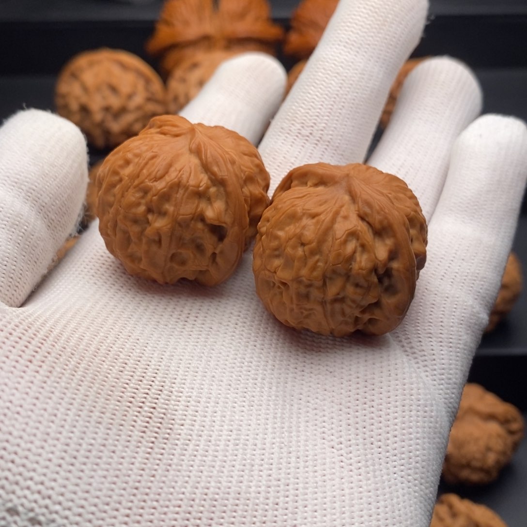 文玩核桃把件狐**么石门元宝