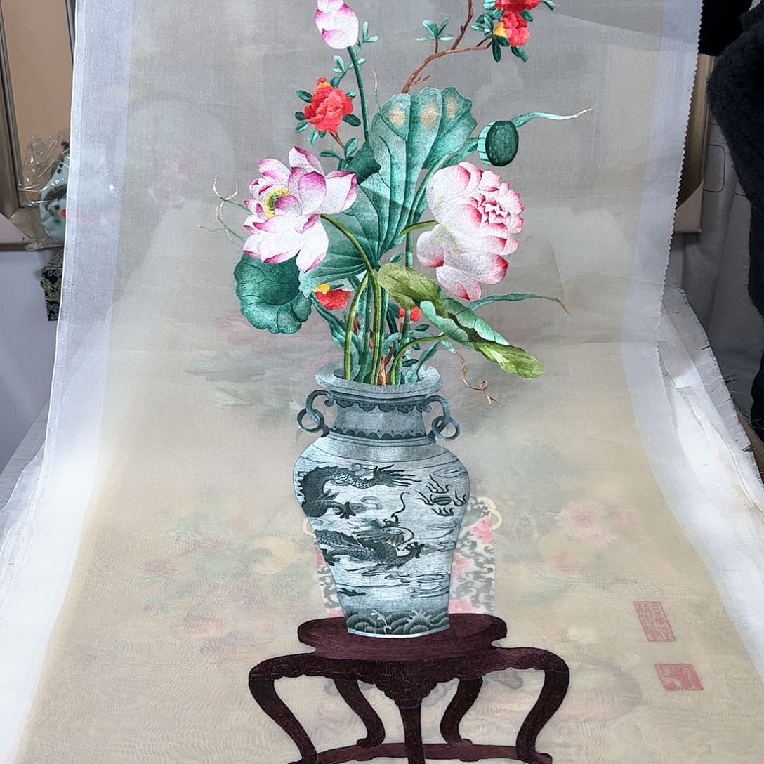 刺绣纯手工刺绣画