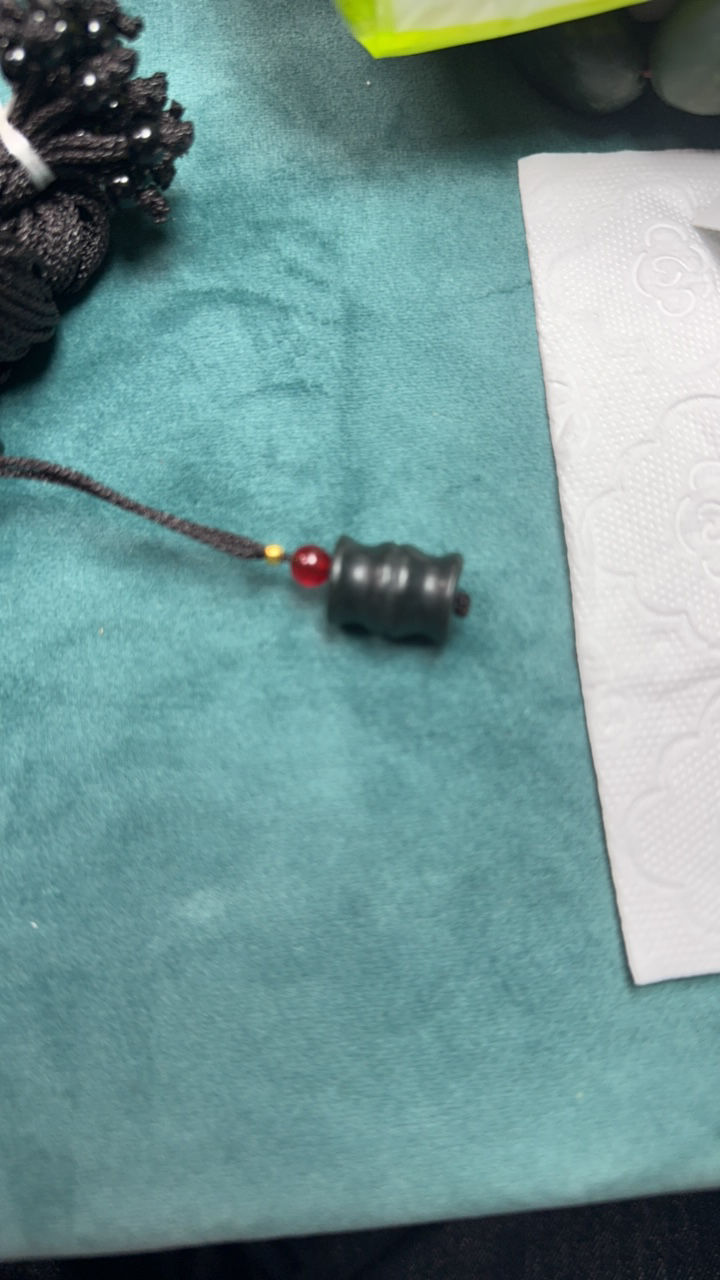 和田玉青玉竹节吊坠