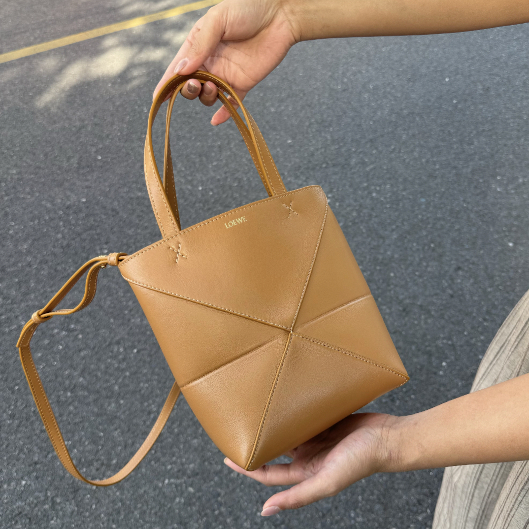 99新 LOEWE/罗意威 Puzzle 焦糖色Fold tote US59182