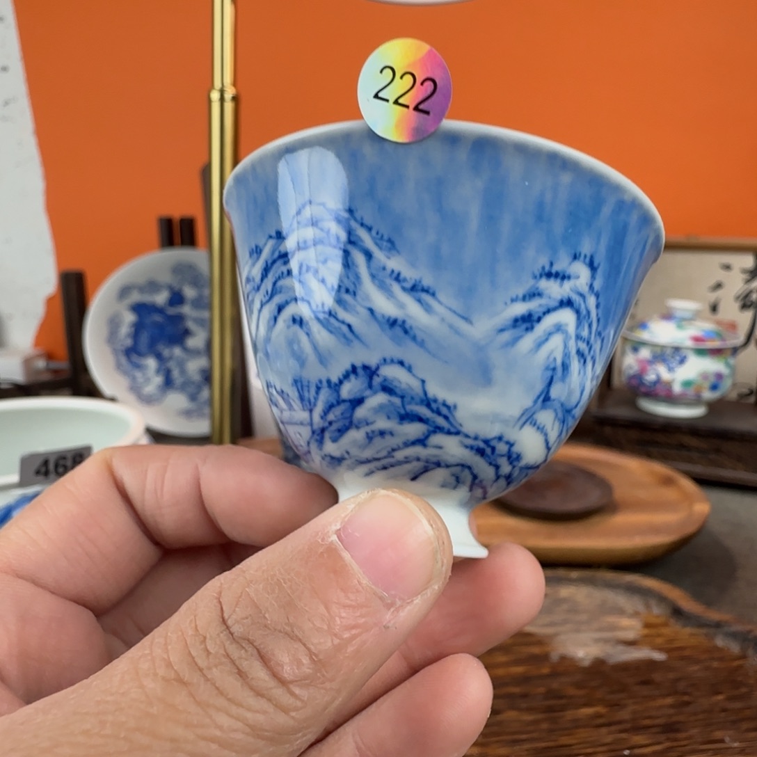 瓷片景德镇手绘青花茶器222