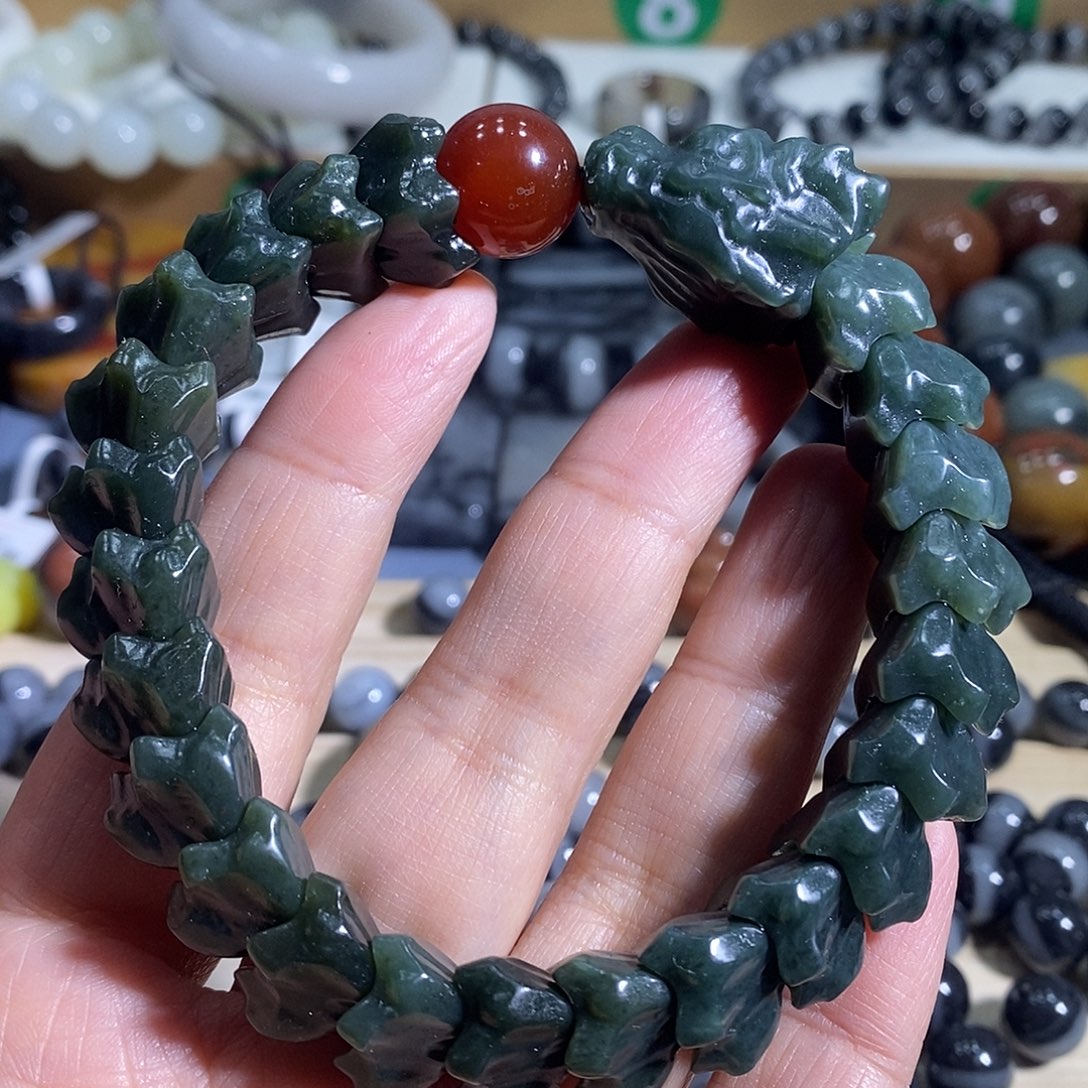 和田玉未镶嵌手链