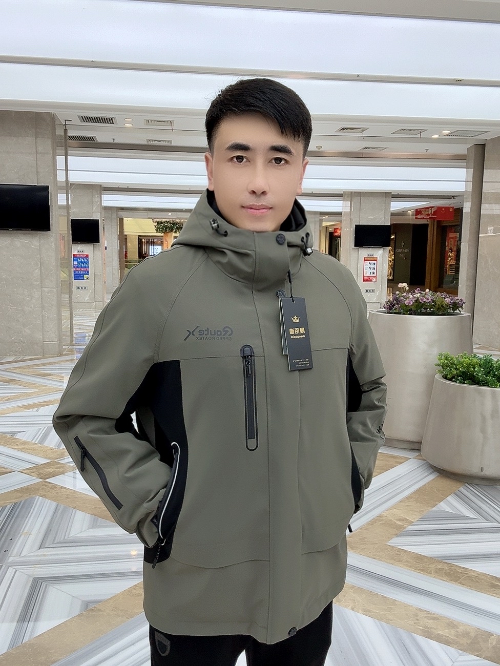 8006高端新款派克服貂皮加羽绒内胆可拆卸佟二堡冬季皮草新款上市