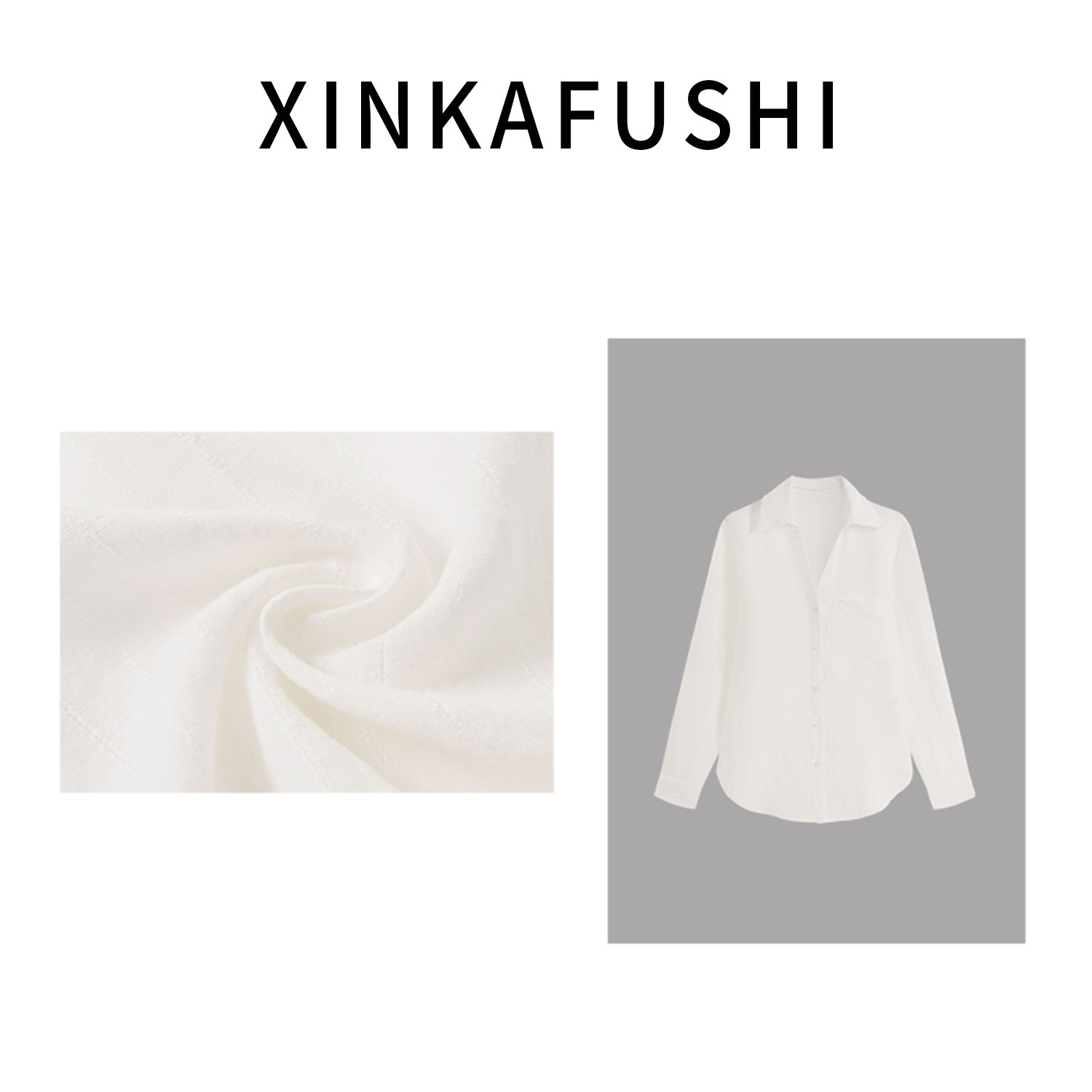 【自然质感】进口高支100%亚麻贴袋简约V领廓形衬衫XYX81722