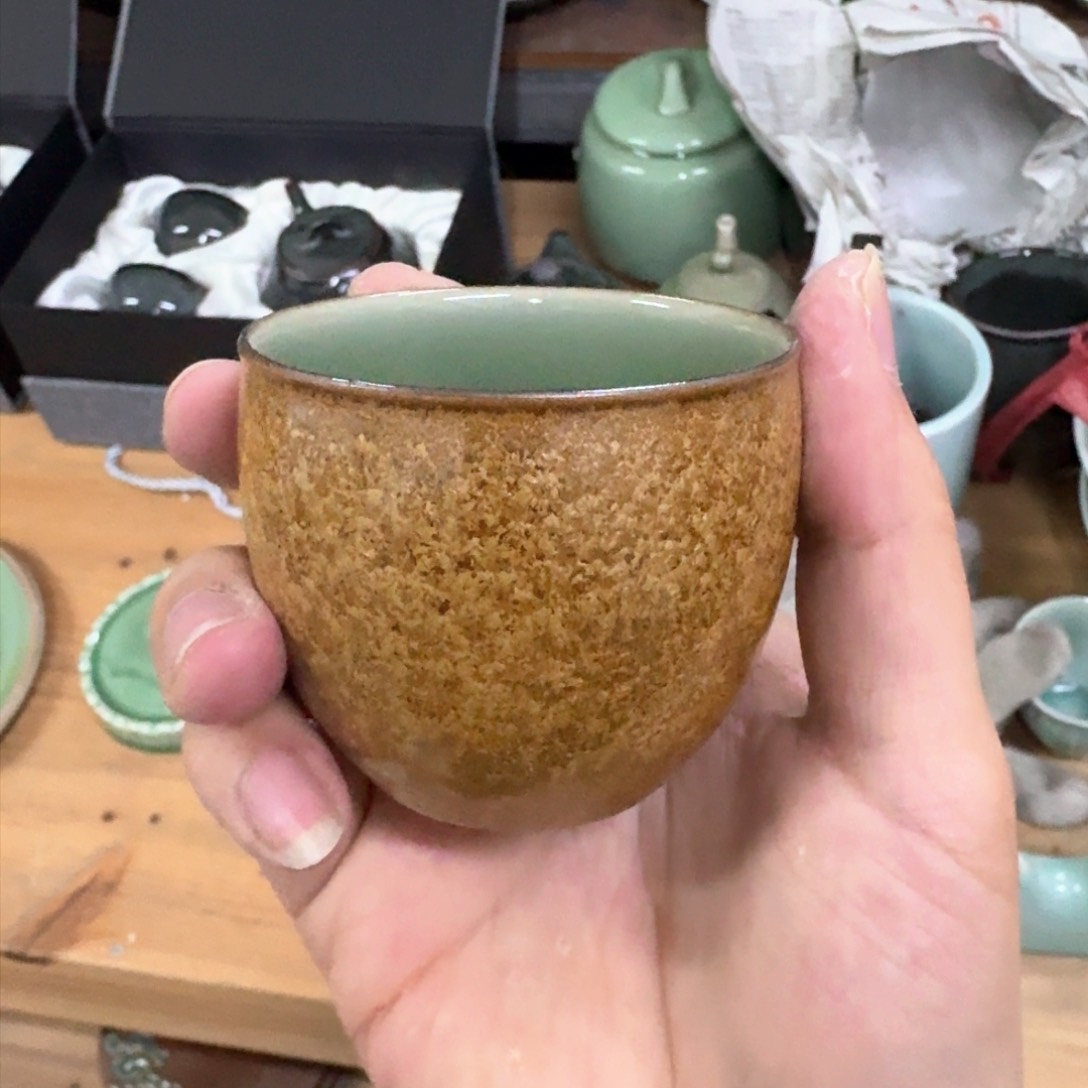 龙泉青瓷茶具微瑕6580