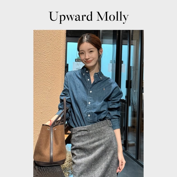 Upward Molly【爱丁堡】复古美式经典廓形水洗牛仔衬衫