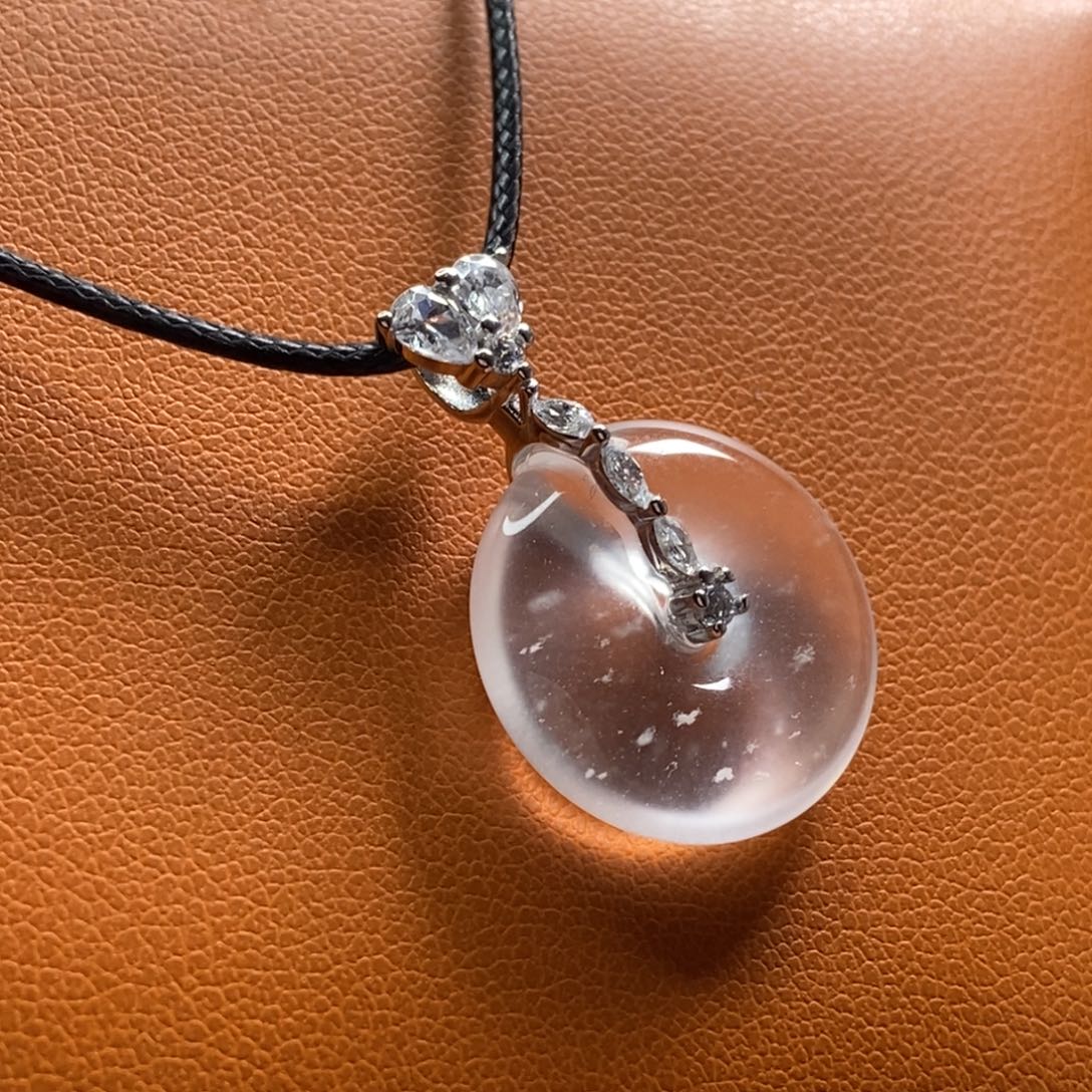 石英质玉颈饰银S925镶嵌