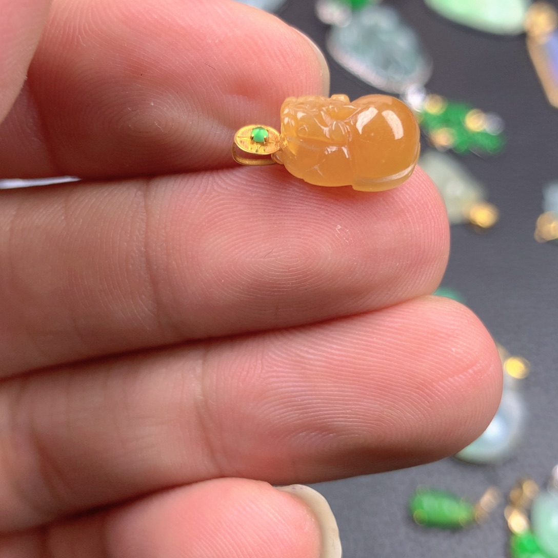 【闪购商品】翡翠18K金镶嵌颈饰翡翠