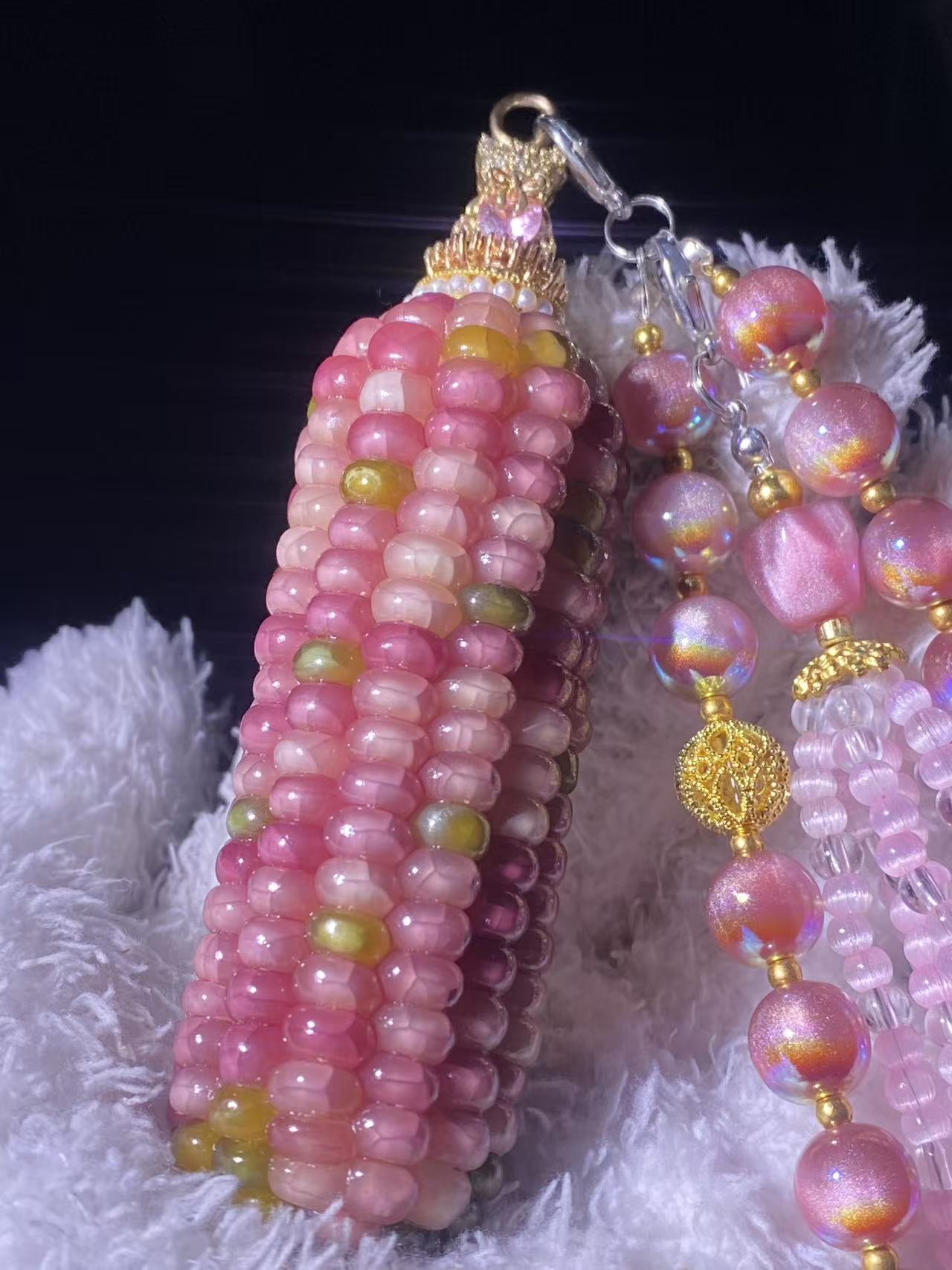 文玩玉米生日礼物家居摆件直播间一物一拍新式文玩手把件时尚手工