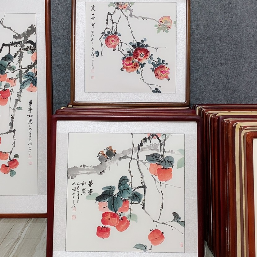 【闪购商品】国画书画作品带框65×65厘米