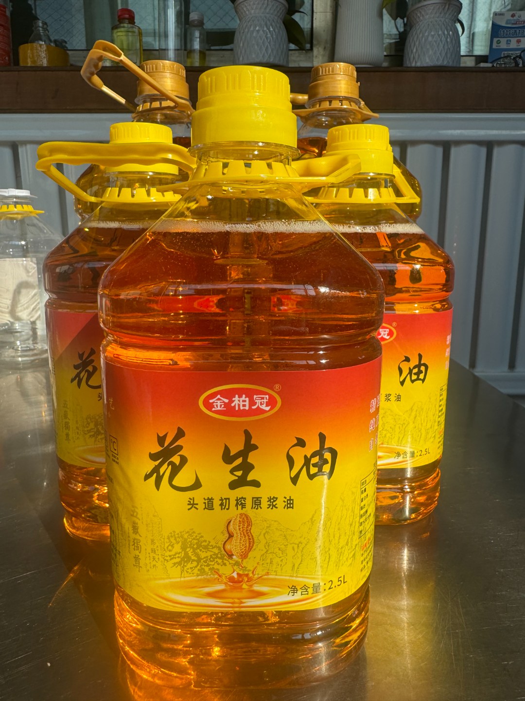  2.5升纯正农家自榨花生油无添加无勾兑头道初榨原浆油纯正浓香