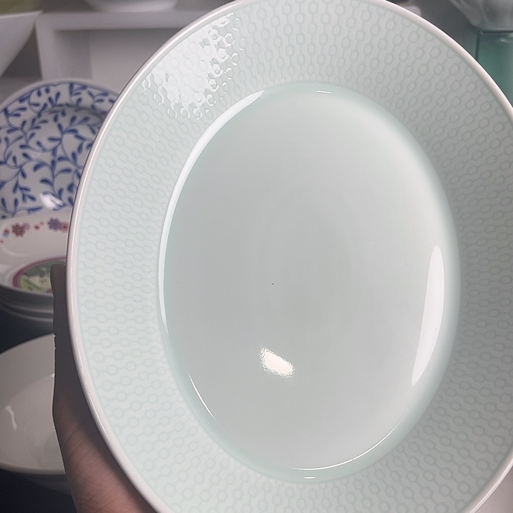 10寸影青非凡鱼盘陶瓷的