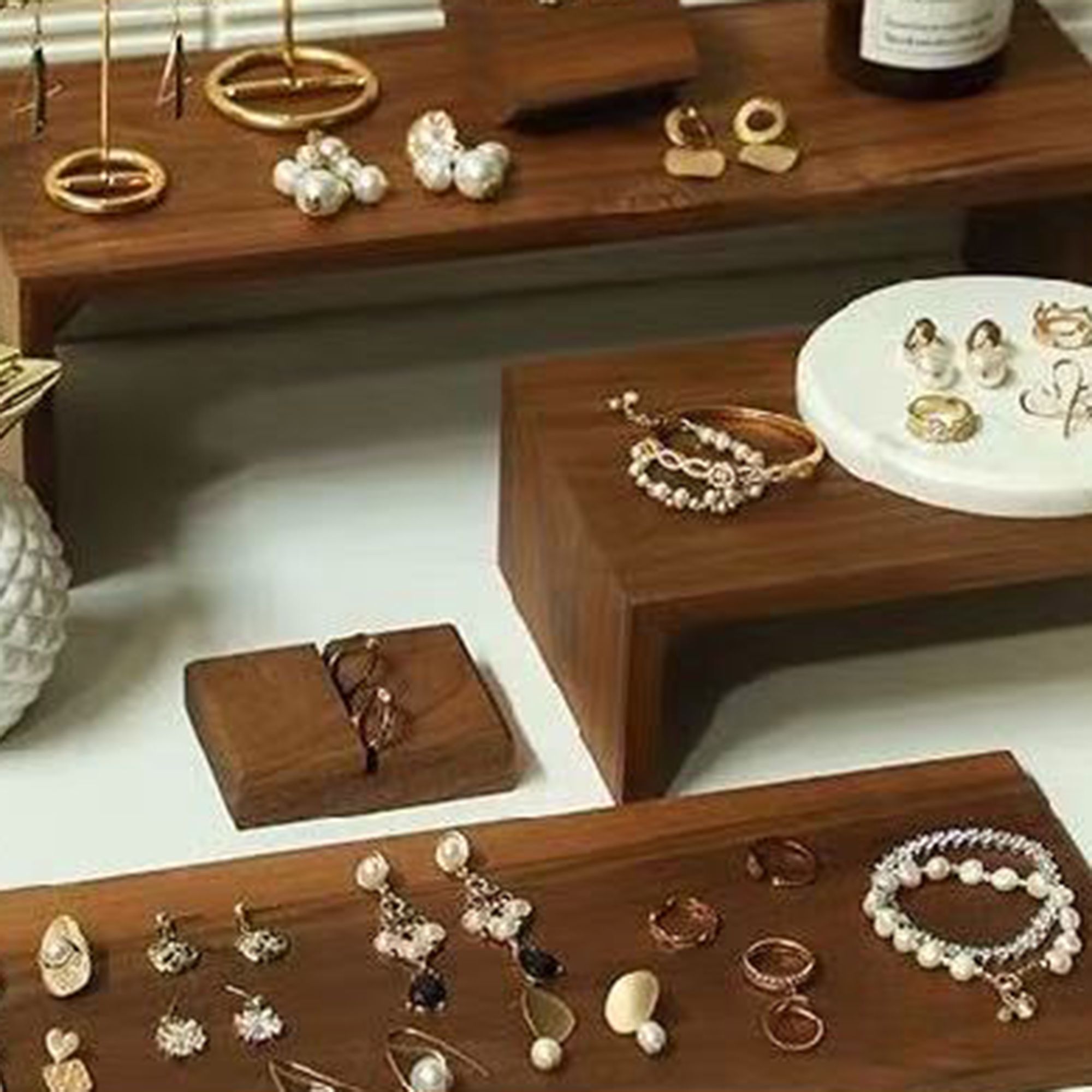 1-S925银针耳饰天然淡水珍珠耳钉耳环耳坠女款项链女性饰品锁骨链