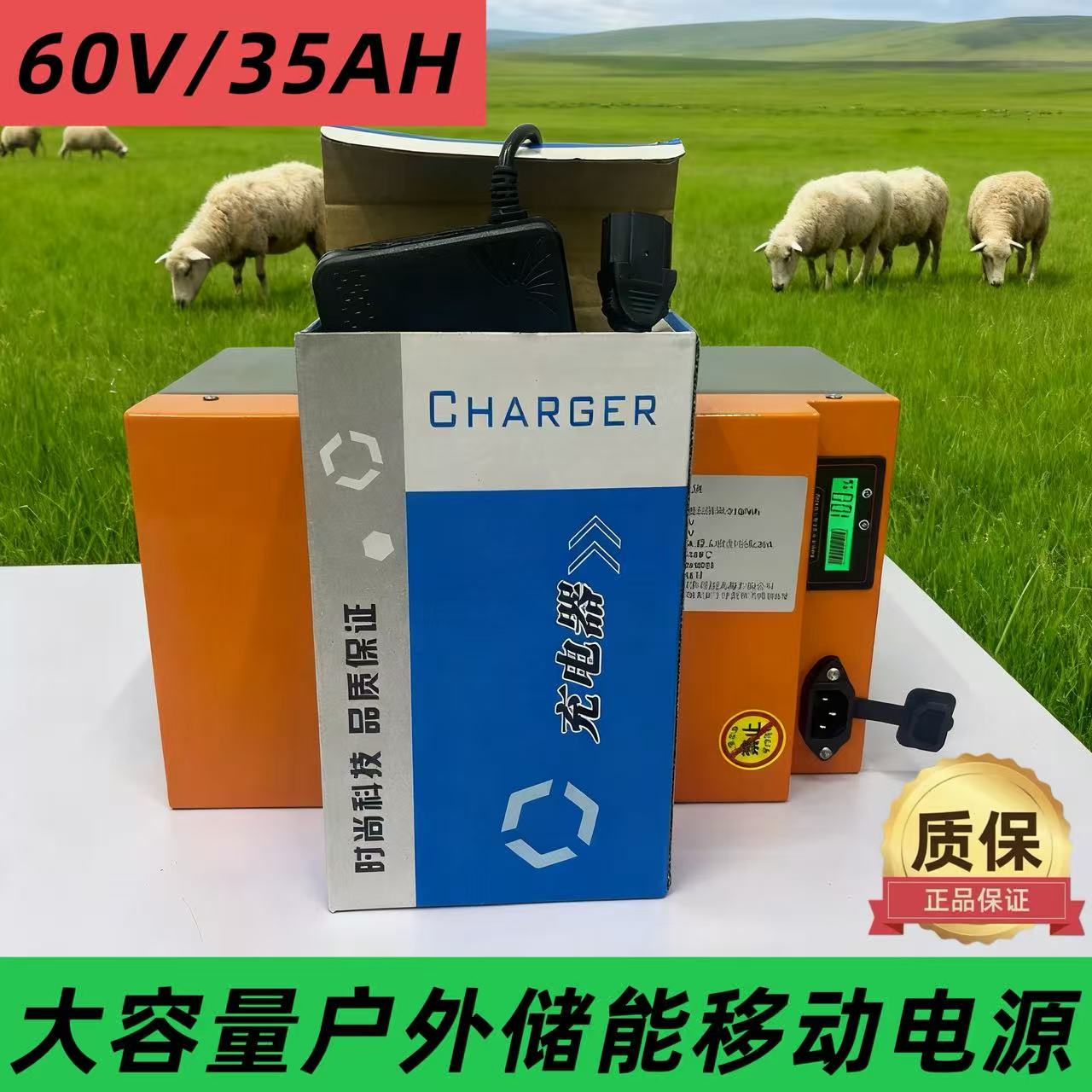 】60V电摩电瓶充电器大容量电芯露营户外移动储能电源