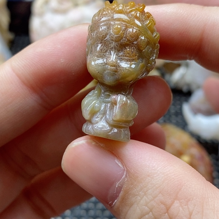 硅化珊瑚（珊瑚玉）颈饰未镶嵌