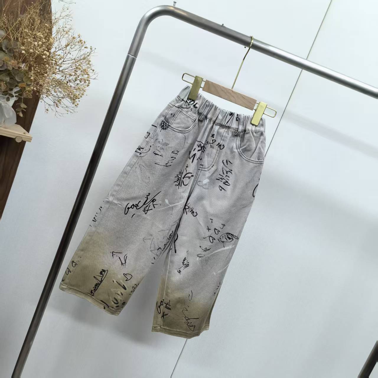 【1511】米灰色裤子B1-3/8