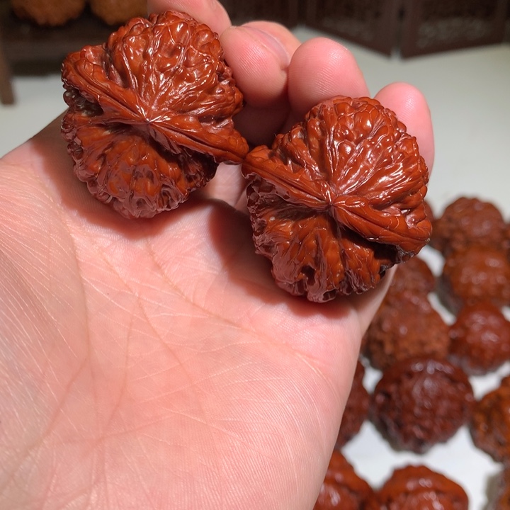 文玩核桃把件白狮子3.40