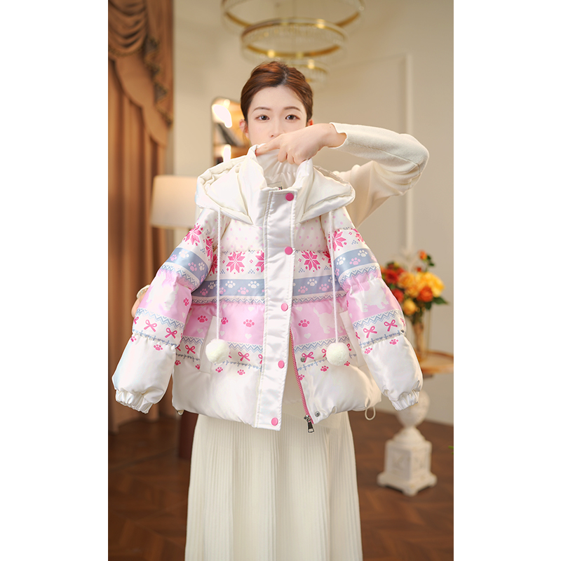 女童2025冬季加厚棉服冬款外套新款洋气中大童儿童冬装上衣3731