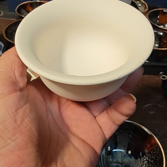 ****语天然老黑釉斗笠盏盏