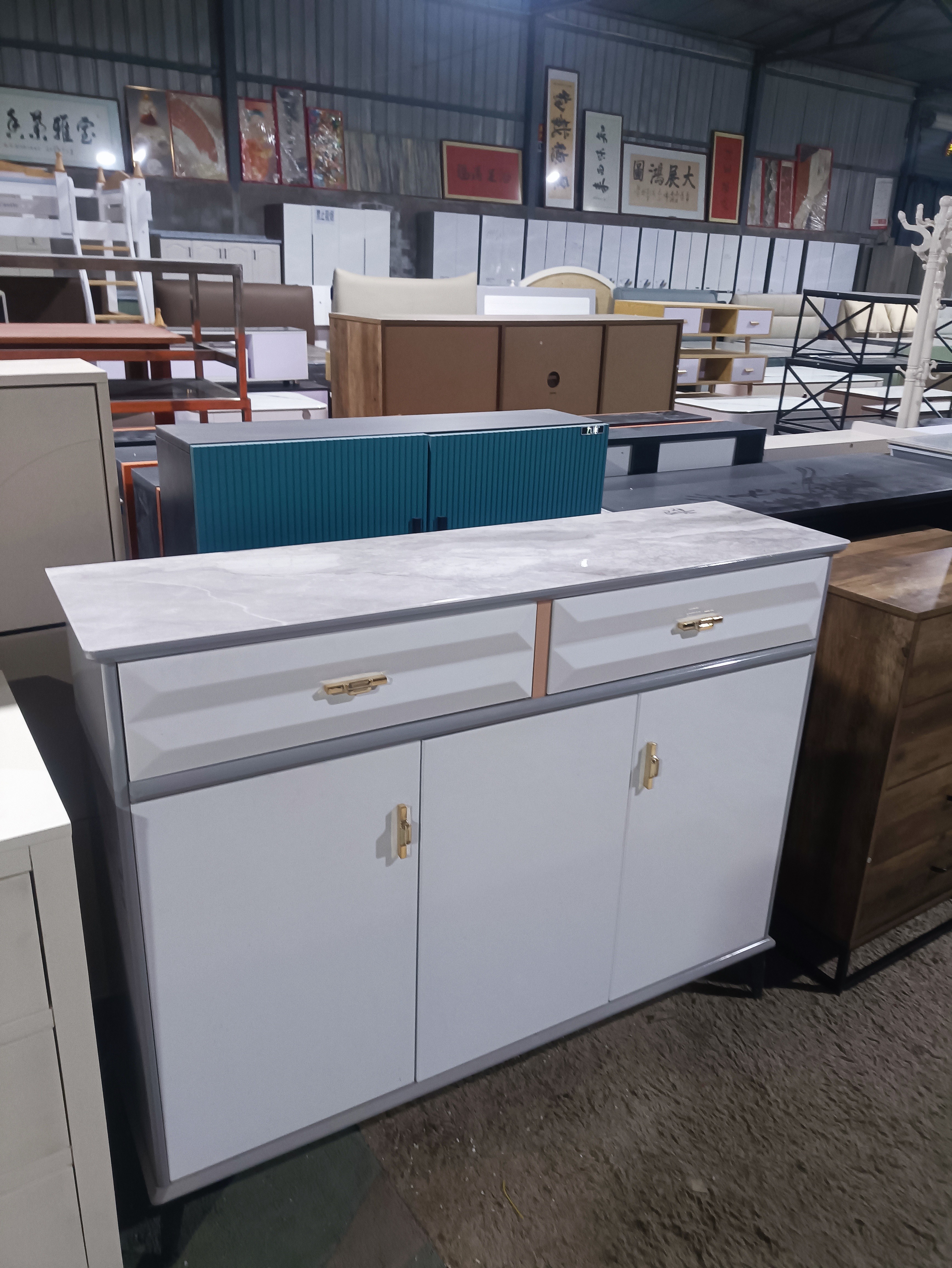 轻奢简约储藏轻奢风艺术双门鞋柜收纳柜柜子门厅阳台美式玄关