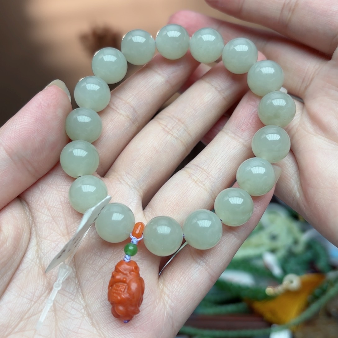 和田玉手串未镶嵌