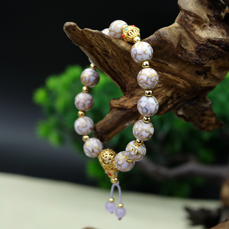 ZQ非遗景泰蓝手串 白色 1.0