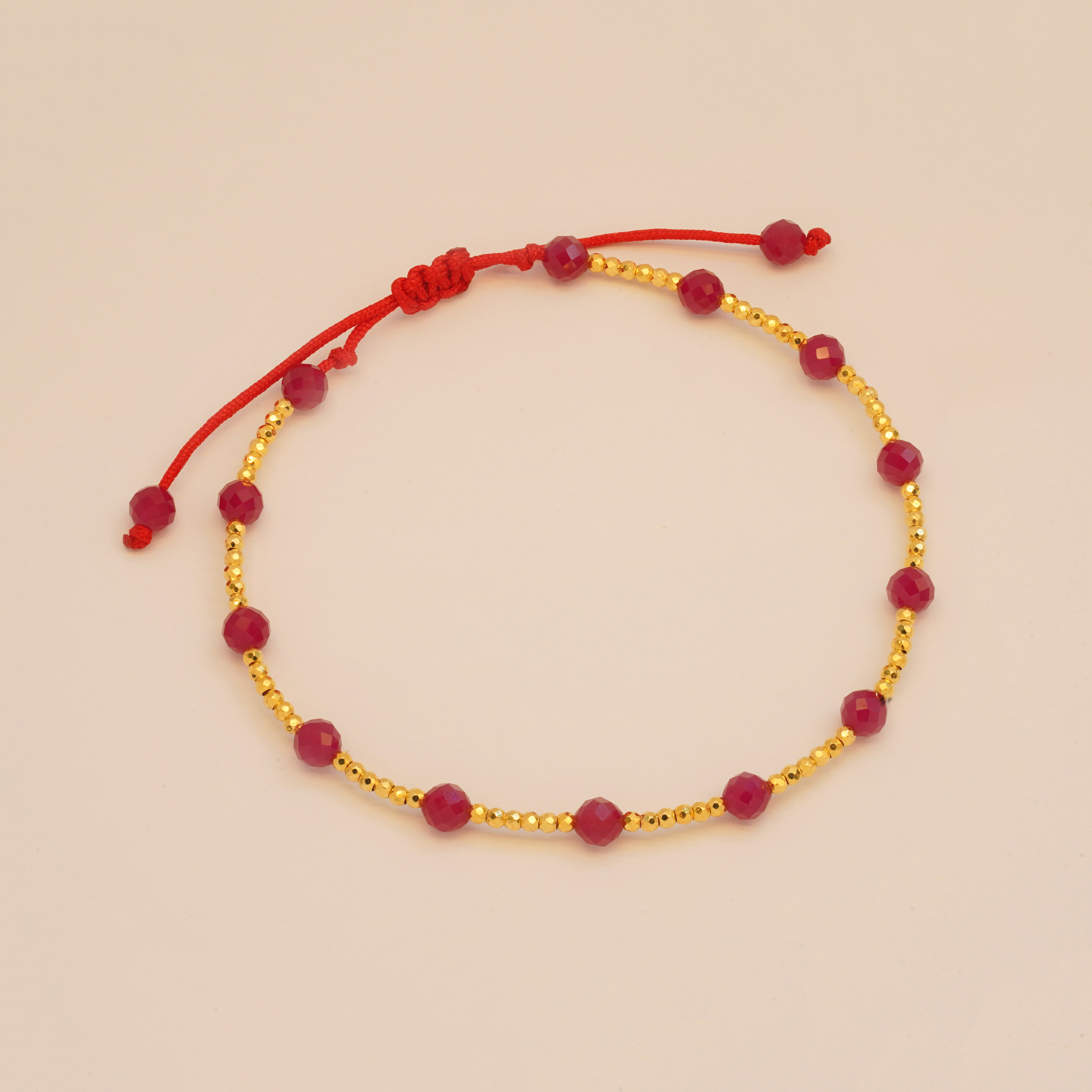 18k金璀璨满天星红绳配件（含绳）【QL07338】