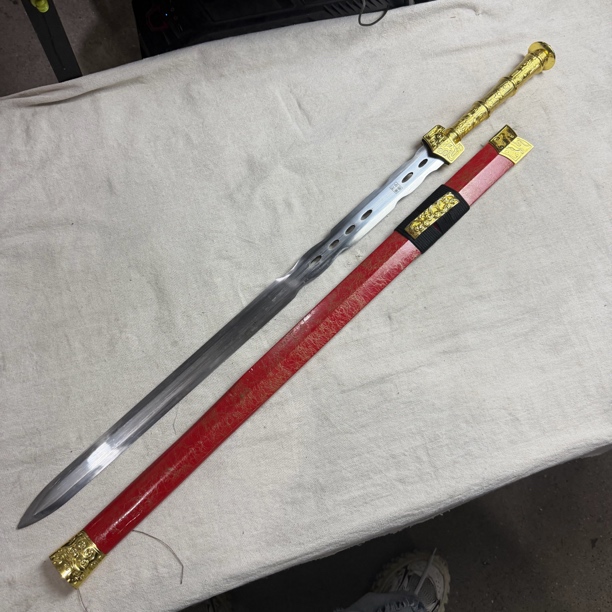 3744 龙泉昊天宝剑高锰钢唐横刀未开刃