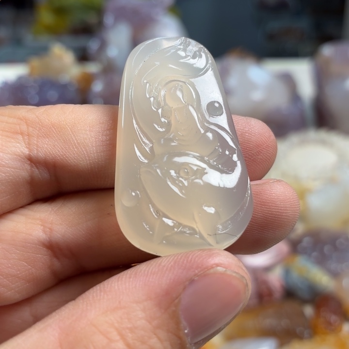玛瑙/玉髓未镶嵌吊坠(不含链)