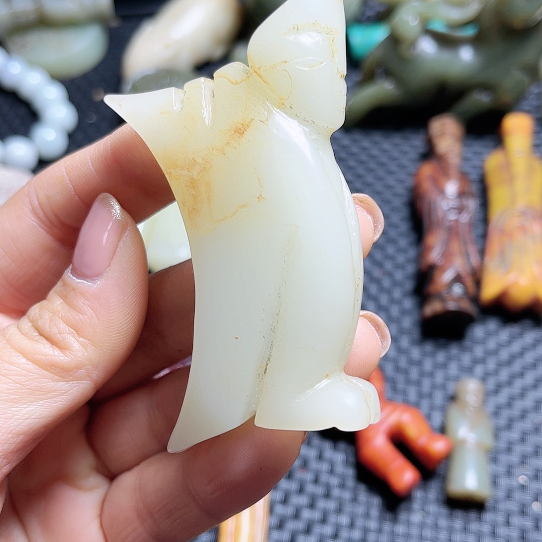 白玉菩提吊坠摆件