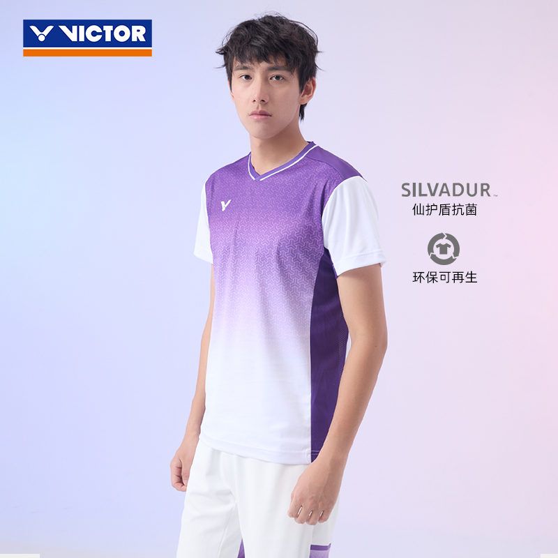 VICTOR/威克多官方透气羽毛球大赛推广版针织运动T恤 T-55002TD