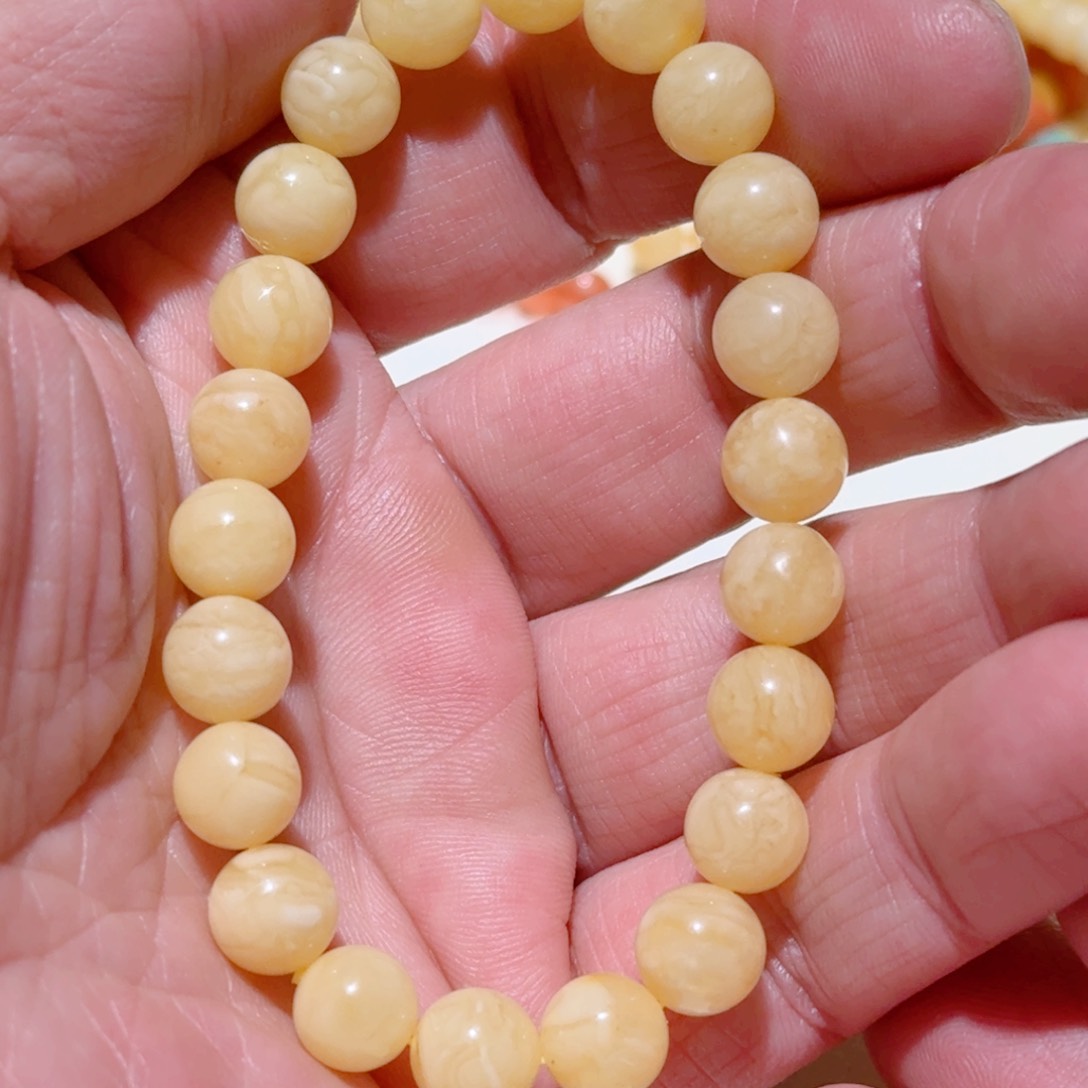 蜜蜡手链未镶嵌琥珀蜜蜡手串8mm+