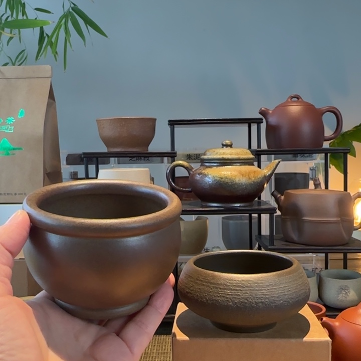 农***啊紫砂茶叶罐柴烧水平壶➕主人杯2只