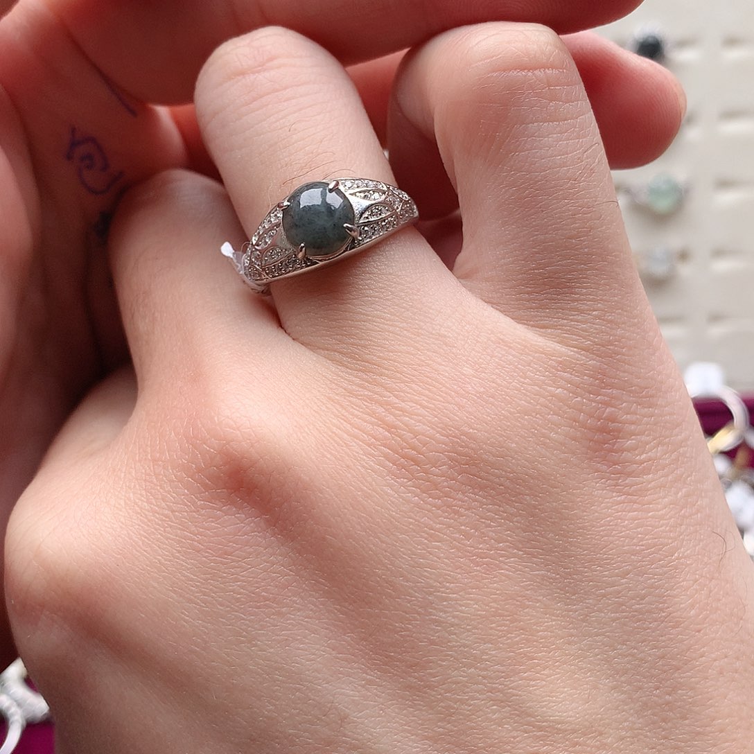 翡翠戒指银S925镶嵌赵*佳0208