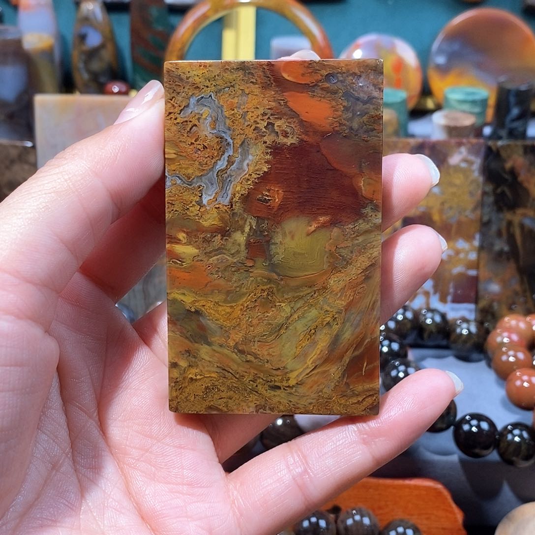 硅化玉天然北票硅化玉牌子未镶嵌福***厅天然北票硅化玉牌子