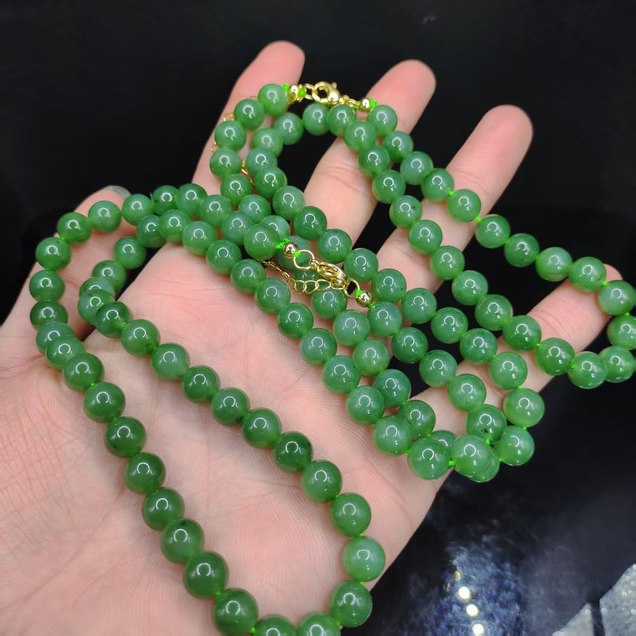 【龙龙严选】和田玉女神链X7【多样性发其一】约8mm