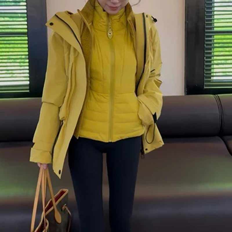 【老钱风】老花系列三合一外套棉服马甲冲锋衣三件套2025冬新款套装