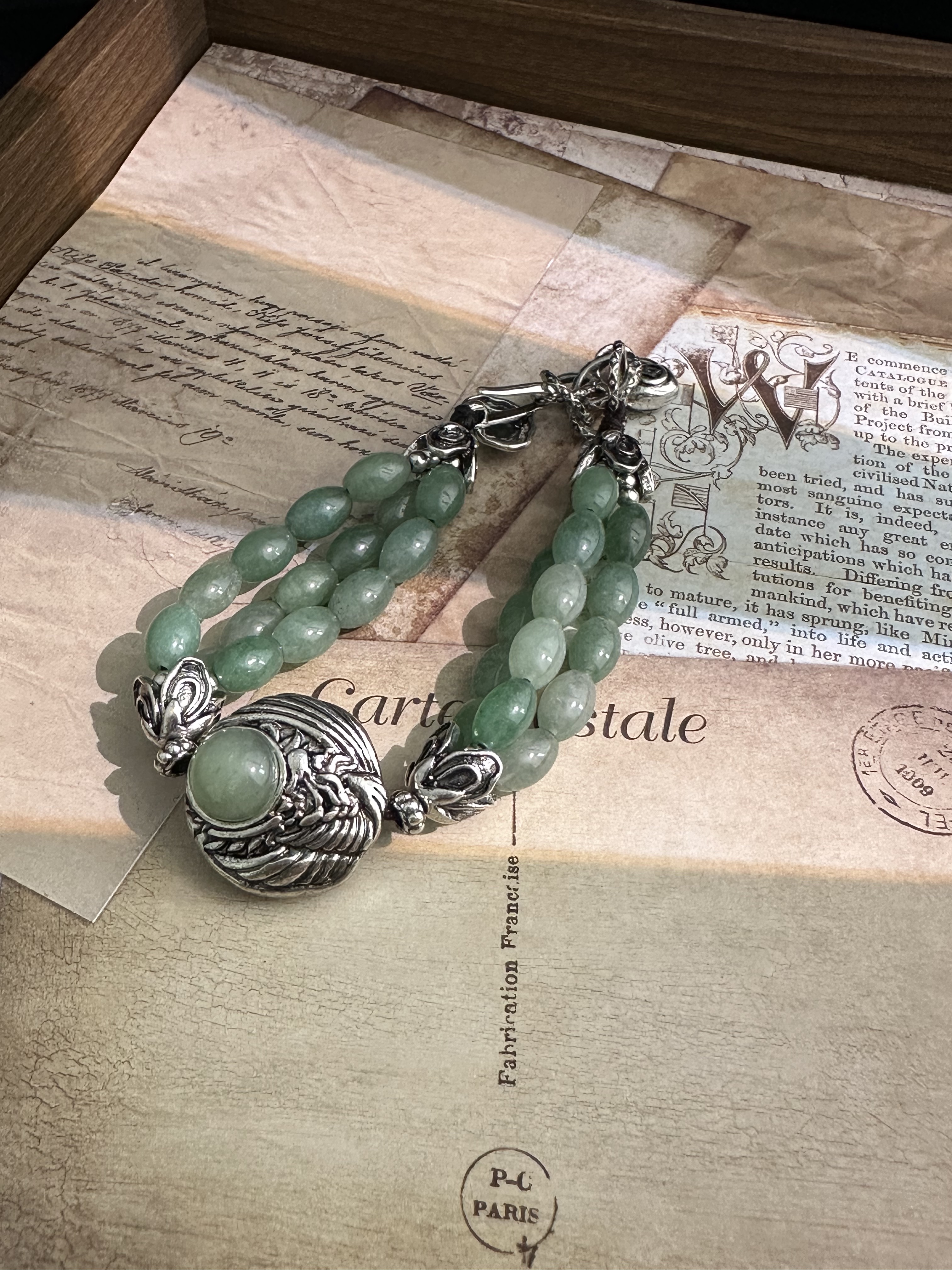 铜合金手镯 中古铜合金复古椭圆手链 2807S