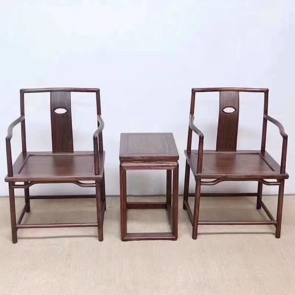 浅胡桃色海棠椅北方老榆木